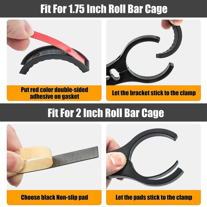 1.75inch UTV Rearview Mirror Side Mirror Accessories Wide Rear View Racing Mirror for ATV