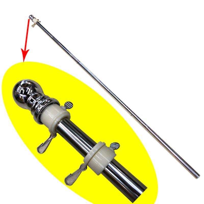 1.8M Telescopic Flag Pole Flagpole Guide Banner Flag Pole Set Stainless Steel Flagpole with Buckles