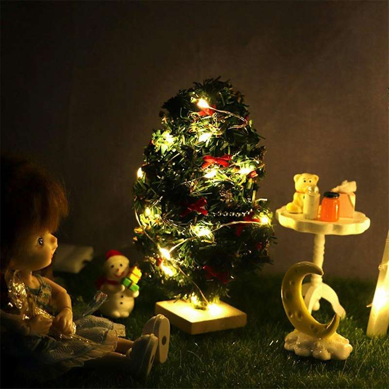 1/12 Miniature Led String Lights Christmas Tree Decor for Festival Xmas Accessories Decoration