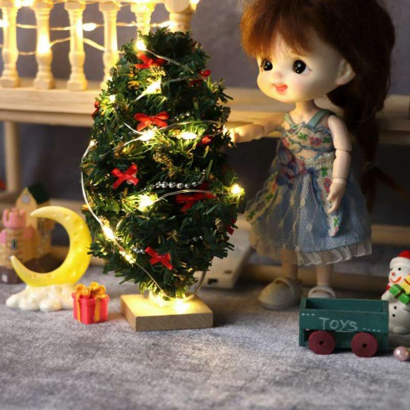 1/12 Miniature Led String Lights Christmas Tree Decor for Festival Xmas Accessories Decoration