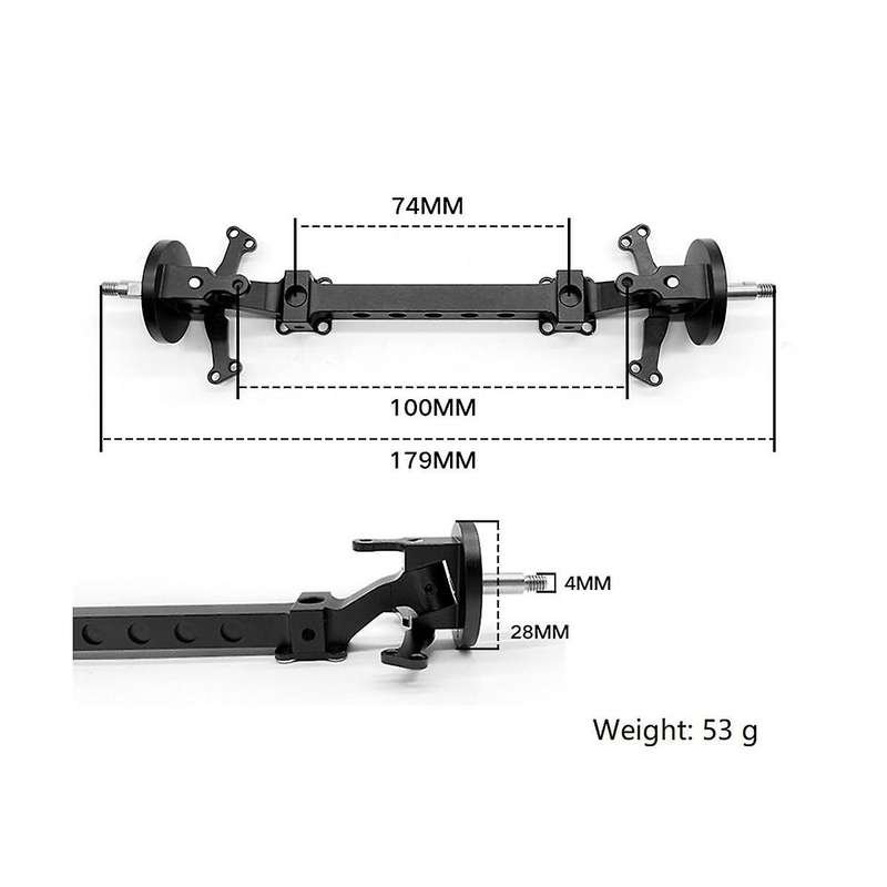 1/14 Truck Non-powered Front Axle Caster Simulation Axle Accessories for Tractor Model