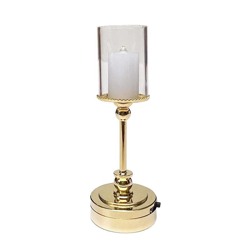 1/12 Scale Mini Luminous Candle Lamp Accessories Miniature Led Wall Sconce Lamp Battery Operated Wi
