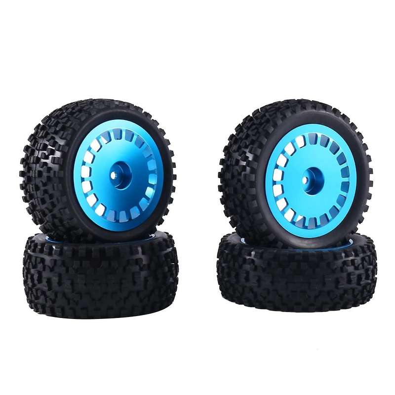 1/10 Tires W/Alum Dish Wheel Rims for TD4/DF03/DF02/TT02B/DT03/DT02/DB01 TORNADO EPX Off-Road Car,B