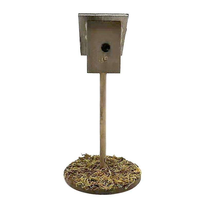 1/12 Miniatures Garden Model Wooden Bird House for Decoration Accessories