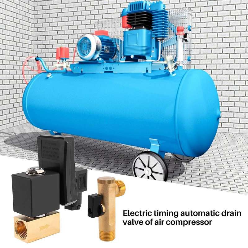 1/2 Inch Dn15 Electric Timer Auto Water Valve Solenoid Electronic Drain Valve for Air Compressor Co