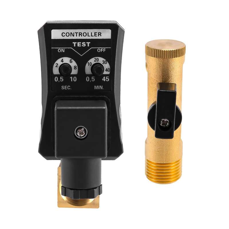 1/2 Inch Dn15 Electric Timer Auto Water Valve Solenoid Electronic Drain Valve for Air Compressor Co