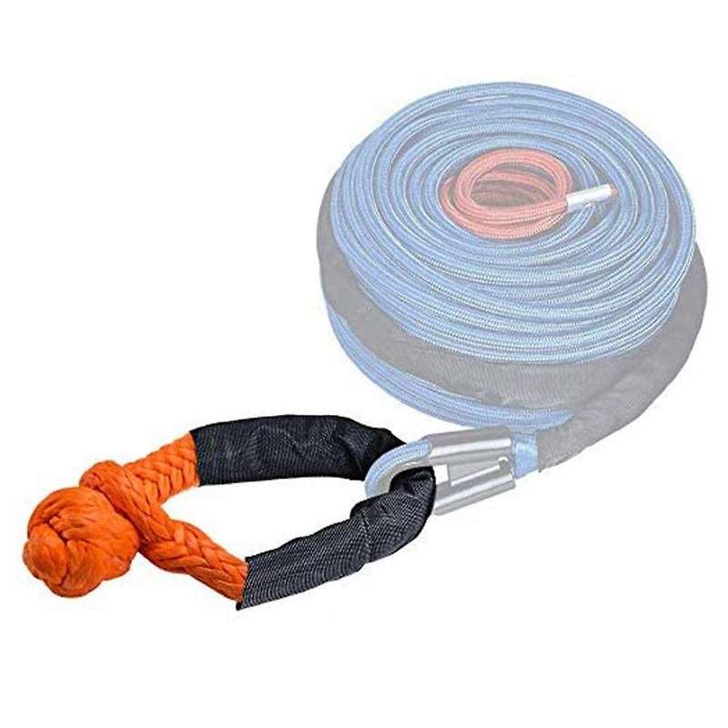 1/2 Inch X 22 Inch Car Soft Shackle Rope Tow Rope Off Road Winch Pulley Cable Hook for Off-road Rec