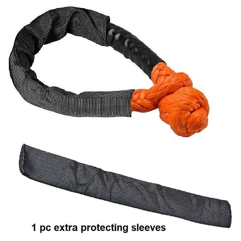 1/2 Inch X 22 Inch Car Soft Shackle Rope Tow Rope Off Road Winch Pulley Cable Hook for Off-road Rec