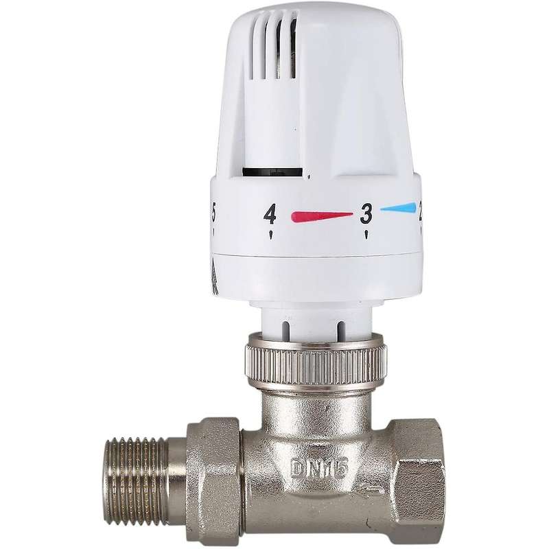 1/2inch Thermostatic Radiator Valve Straight Type Dn15 Automatic Temperature Control Valve Floor He