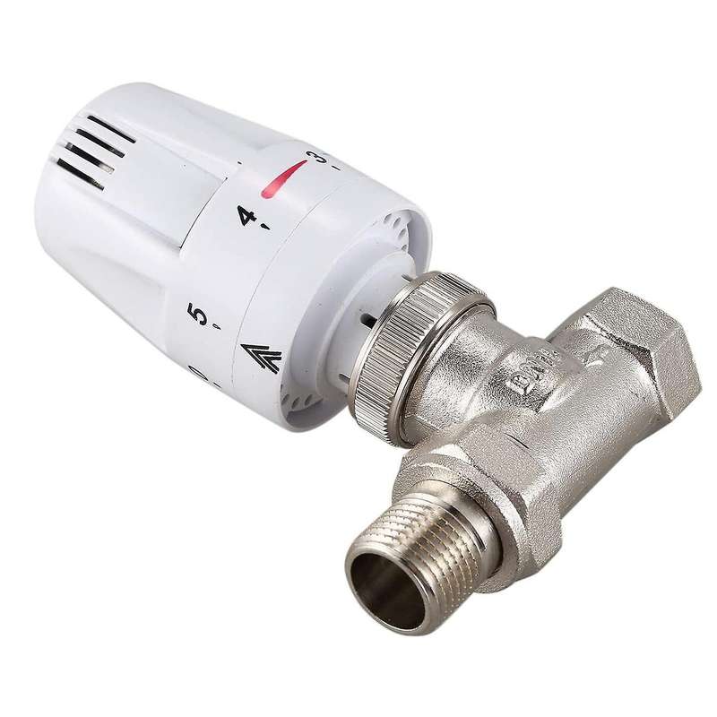 1/2inch Thermostatic Radiator Valve Straight Type Dn15 Automatic Temperature Control Valve Floor He