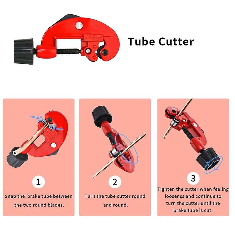 1/4 Brake Line - Brake Tubing Kit 25 Ft. with 16 Inverted Flare Fittings and 4 Unions+Double & Singl