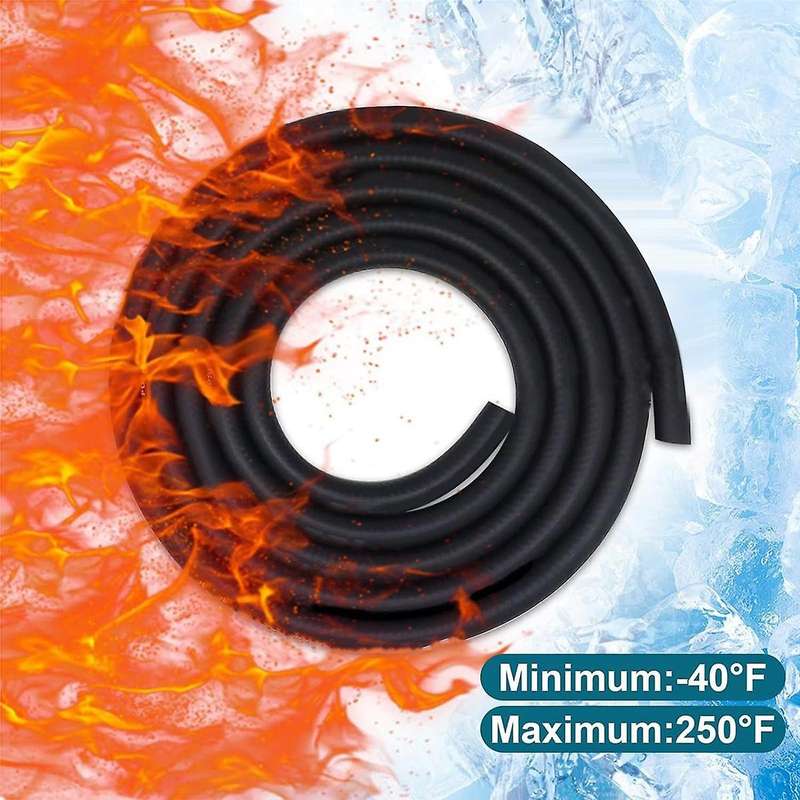 1/4 Fuel Line, Fuel Line Hose 10 Feet, NBR Rubber Gasoline Tube with 20 PCS Fuel Line Clamps, Fuel