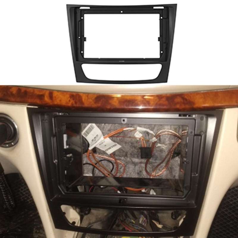 1/2Din Car CD DVD Frame Audio Fitting Adaptor Dash Trim Kits Facia Panel 9 INCH for E-Class W211 199