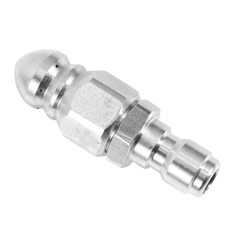 1/4 Inch 5000 Sewer Jetter Nozzle Pressure Drain Jetter Hose Nozzle for 1/4 Pressure Washer Quick C