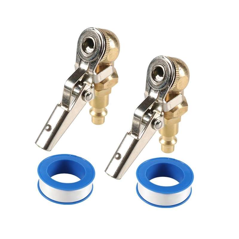 1/4 Inch Female NPT Closed Ball Tire Chuck with Clip, Locking Air Chuck Tire Inflator with Air Chuck