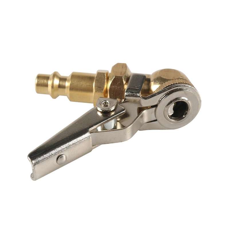 1/4 Inch Female NPT Closed Ball Tire Chuck with Clip, Locking Air Chuck Tire Inflator with Air Chuck