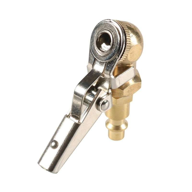 1/4 Inch Female NPT Closed Ball Tire Chuck with Clip, Locking Air Chuck Tire Inflator with Air Chuc