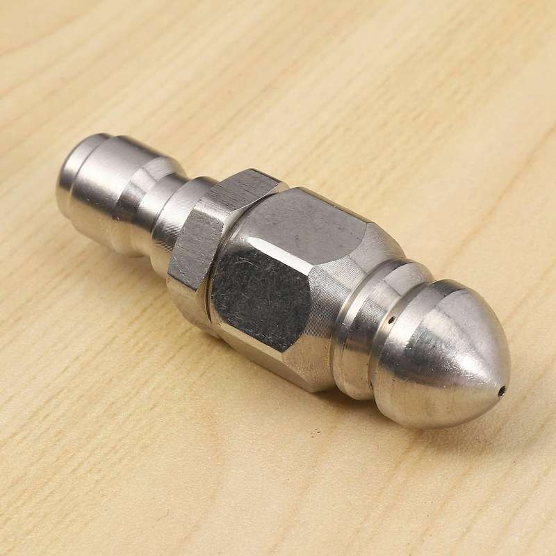 1/4 Inch 5000 PSI Sewer Jetter Nozzle Pressure Drain Jetter Hose Nozzle for 1/4 Pressure Washer Qui