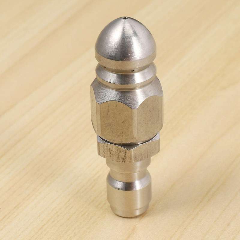 1/4 Inch 5000 PSI Sewer Jetter Nozzle Pressure Drain Jetter Hose Nozzle for 1/4 Pressure Washer Qui