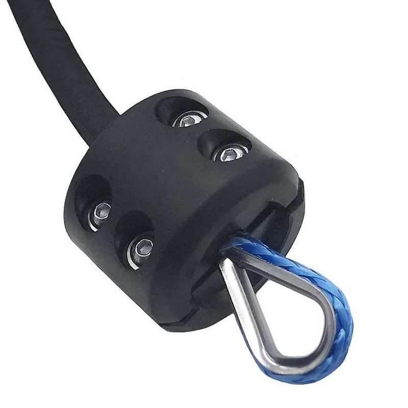 1/4InchX50Feet 7700Lb Synthetic Winch Rope Tow Rope with Protective Cover Off-Road Vehicle Rescue Ro
