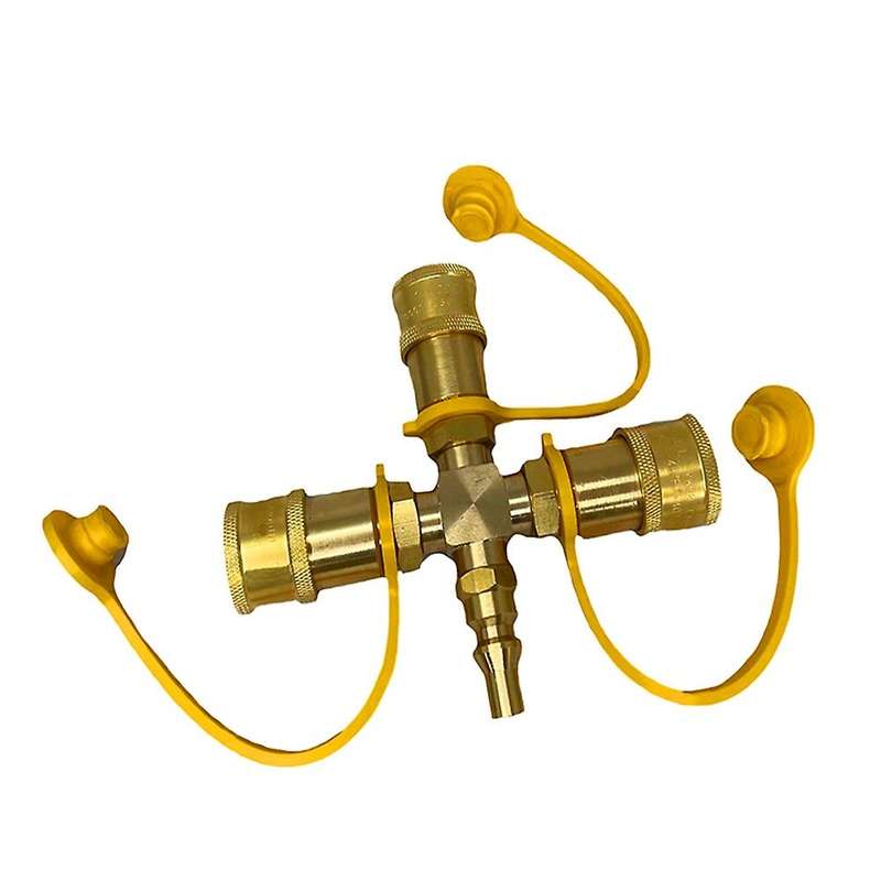 1/4Inch RV Propane Quick Connect 3Y Splitter Adapter for RV Trailer Quick Connect Propane Hose Conne