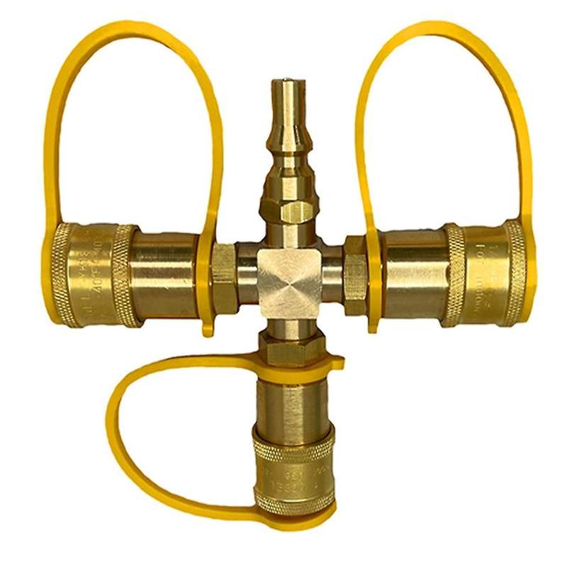 1/4Inch RV Propane Quick Connect 3Y Splitter Adapter for RV Trailer Quick Connect Propane Hose Conne
