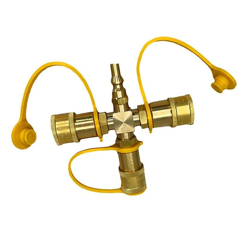 1/4Inch RV Propane Quick Connect 3Y Splitter Adapter for RV Trailer Quick Connect Propane Hose Conne