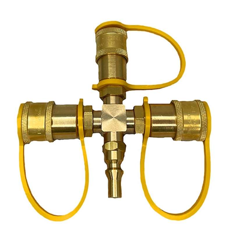 1/4Inch RV Propane Quick Connect 3Y Splitter Adapter for RV Trailer Quick Connect Propane Hose Conne