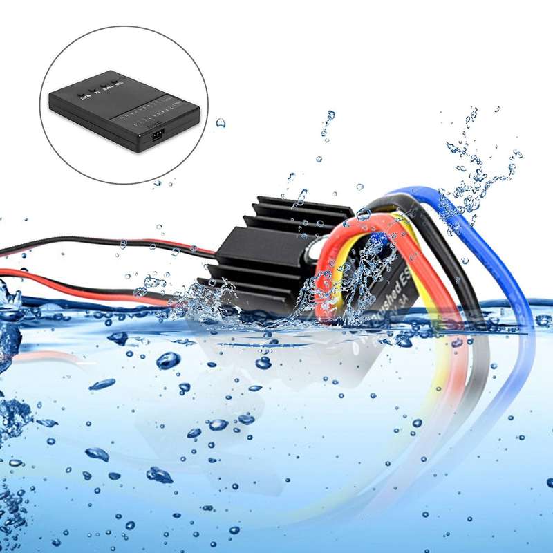 1/8 & 1/10 Crawler Brush Brushed 80A Electronic Speed Controller Waterproof ESC with Program Box