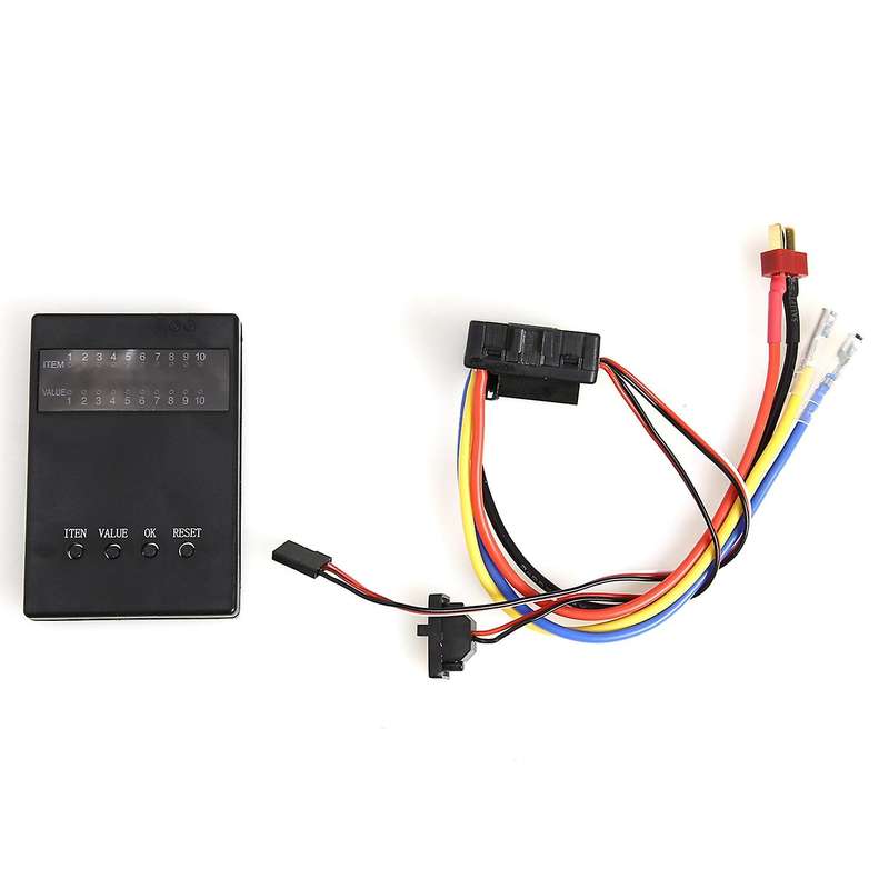 1/8 & 1/10 Crawler Brush Brushed 80A Electronic Speed Controller Waterproof ESC with Program Box