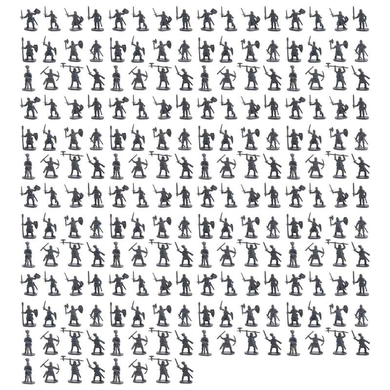 1:72 200/Set Plastic Ancient Figures Toy Soldiers Men Swordsman Action Figure DIY War Scene Toys Gre