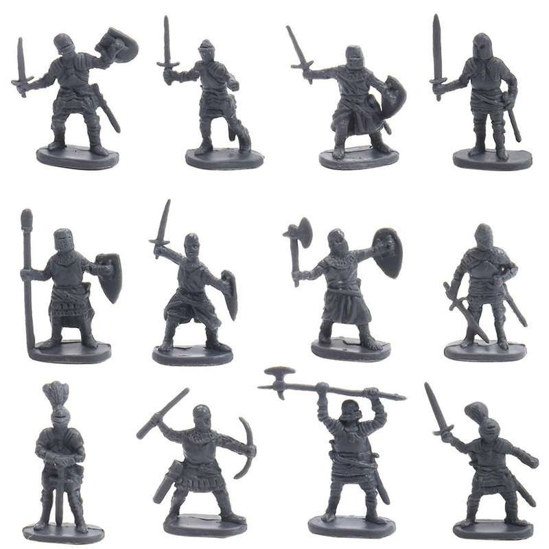 1:72 200/Set Plastic Ancient Figures Toy Soldiers Men Swordsman Action Figure DIY War Scene Toys Gre