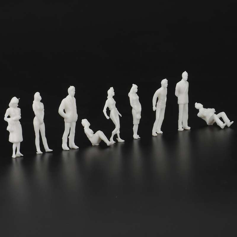 1:50 White Figures Architectural Model Human Scale HO Model Plastic Peoples,10 Pieces