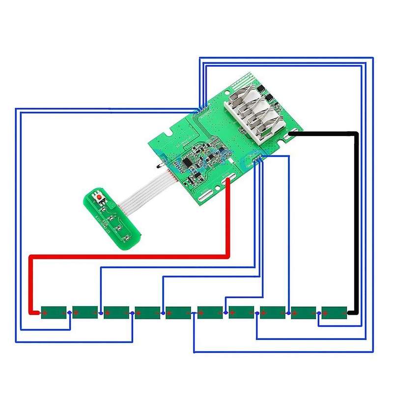 10 Core 18650 Version Battery Plastic Case Charging Protection Circuit Board PCB for Greenworks 40V