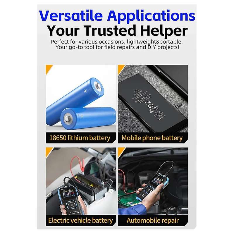 -10 Battery Voltage Internal Resistance Tester 18650 AC Acid Lithium Lead Car Battery Capacitor Test