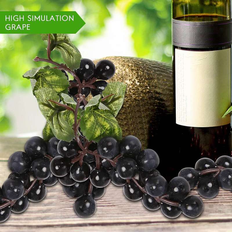 10 Bunches of Artificial Black Grapes Fruit Home House Kitchen Party Wedding Decoration Photography