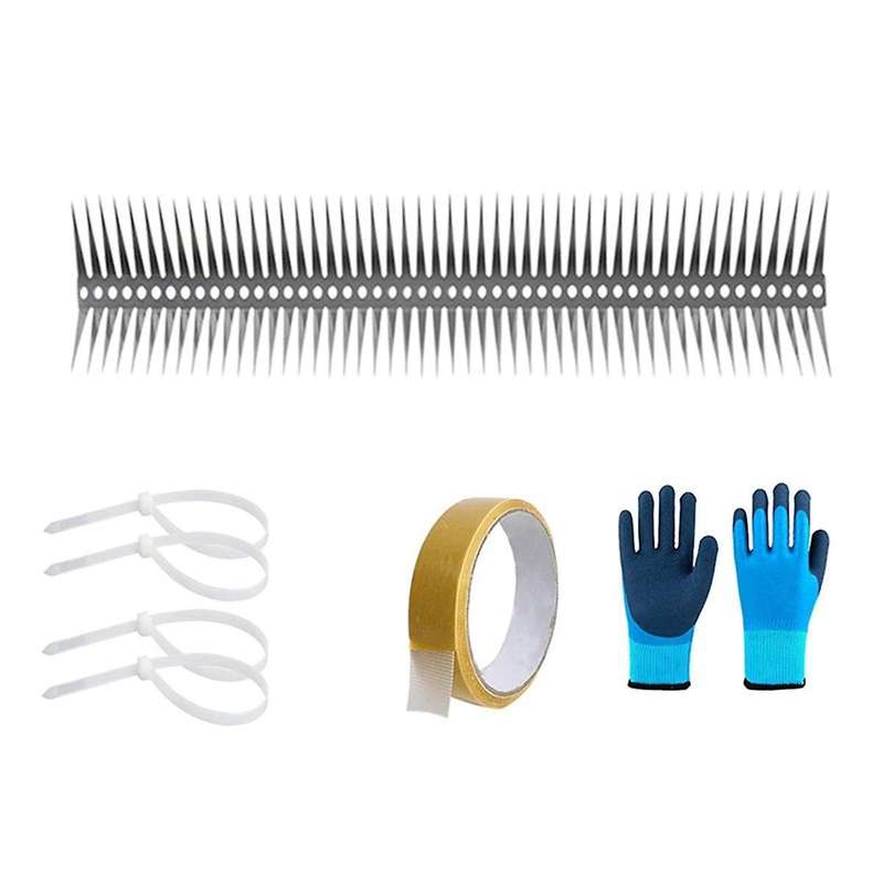10 Feet Outdoor Anti-Bird Multifunctional Stainless Steel Bird Spikes Suitable for Roof Windowsills,
