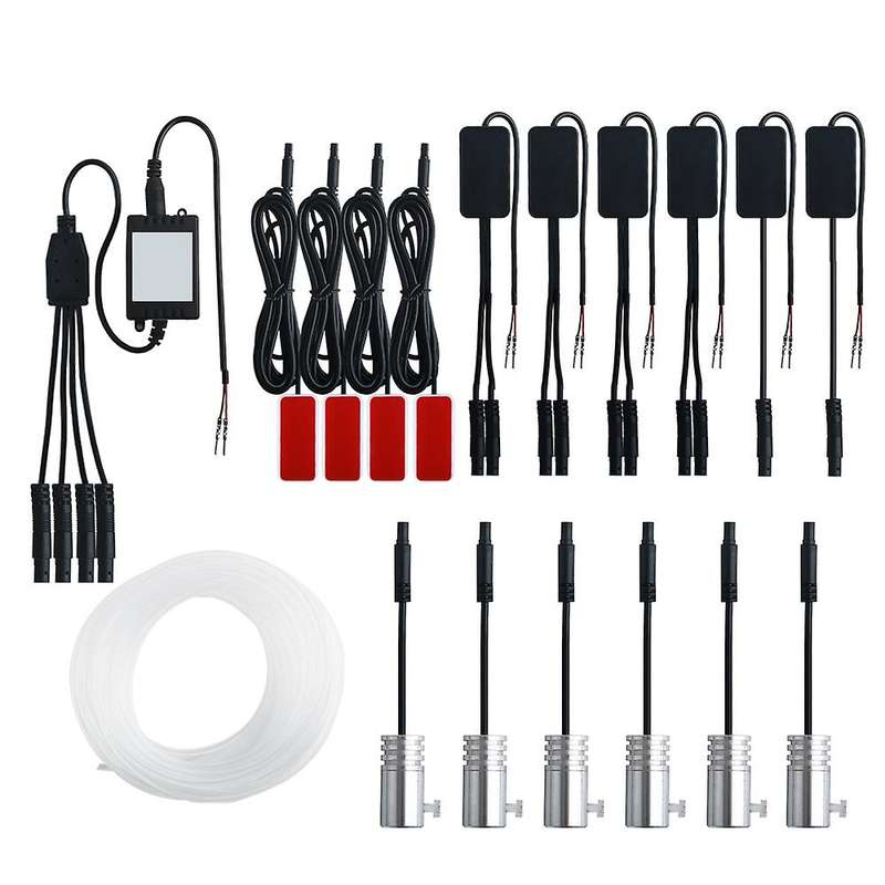 10 In 1 RGB Atmosphere Light LED Interior Decoration Lamps with 8M Strip Light By App Control Door B