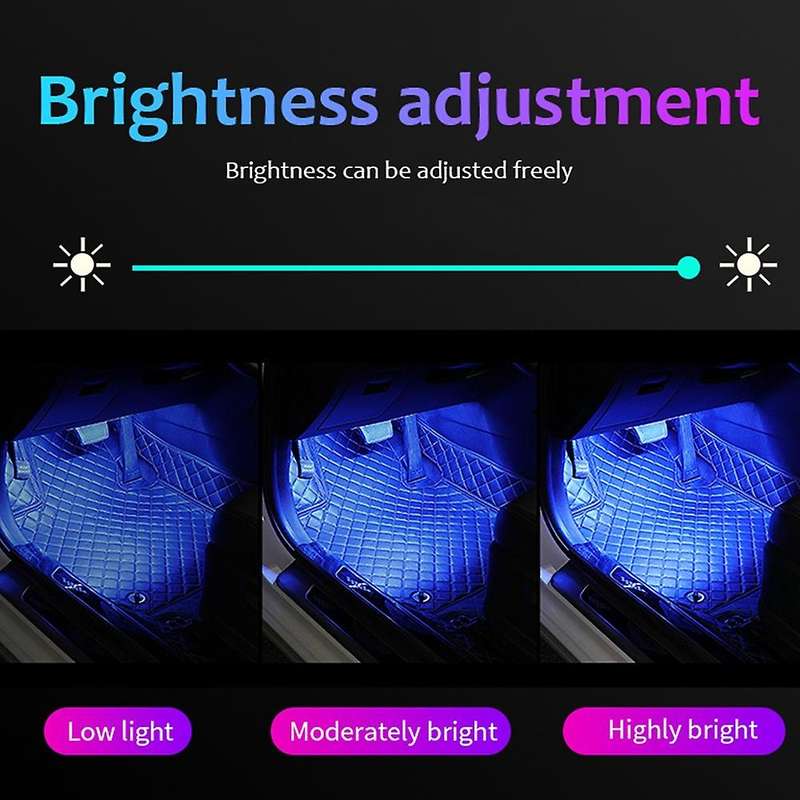 10 In 1 RGB Atmosphere Light LED Interior Decoration Lamps with 8M Strip Light By App Control Door B