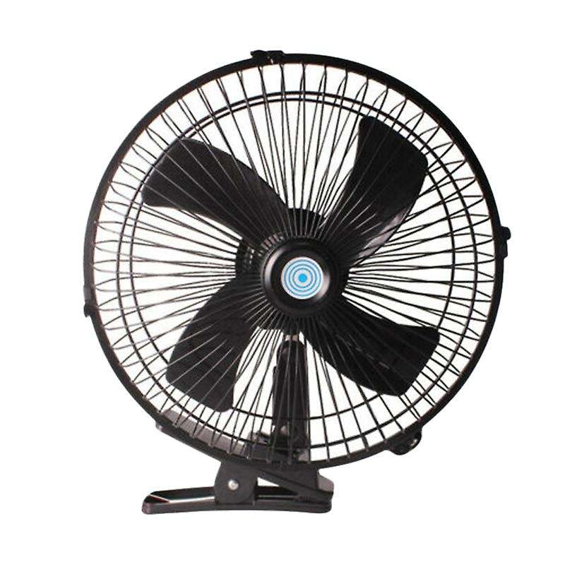 10 Inch 12V Car Electric Fan Adjustable Speed Oscillating Cooling Fans with for Home Travel Car Truc