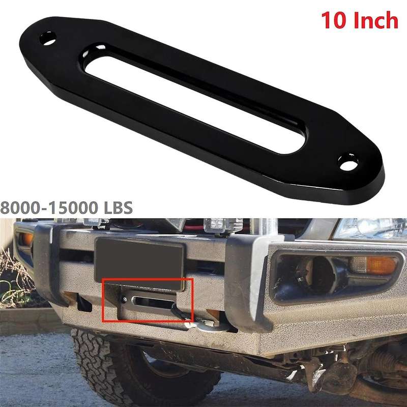 10 Inch 254mm 8000-15000 LBs Universal Chrome Billet Aluminum Hawse Fairlead Synthetic Mount Winch R