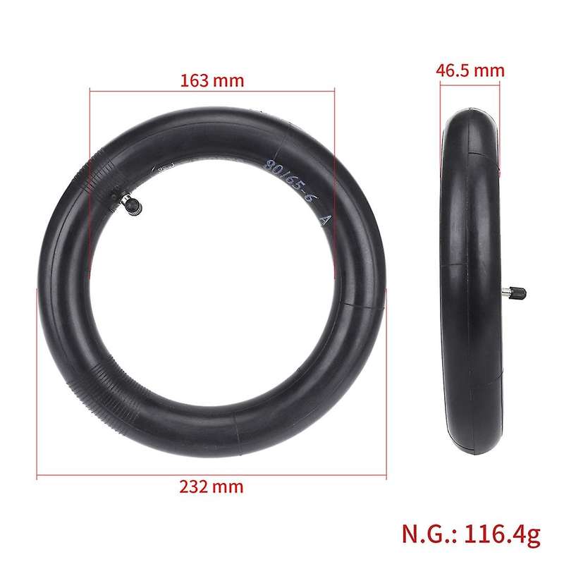 10 Inch 80/65-6 Inner Tube 255X80 Rubber for Zero 10X Electric Scooter Replacement Applications