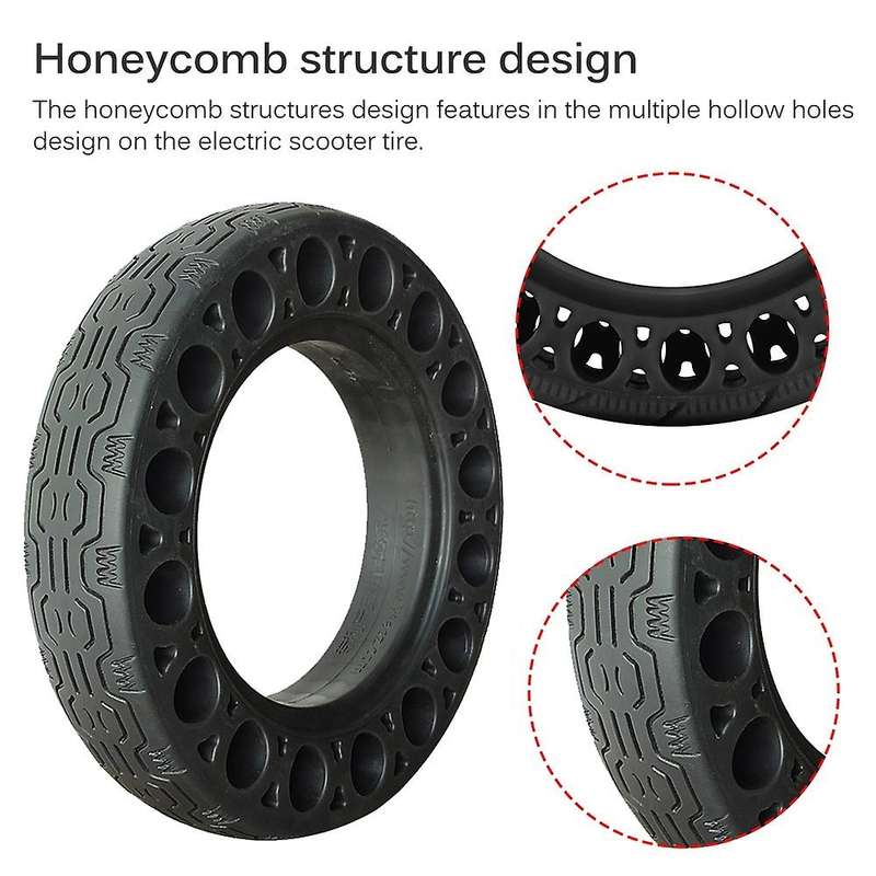 10 Inch Rubber Solid Tires for Max G30 Electric Scooter Honeycomb Shock Absorber Damping Tyre Black