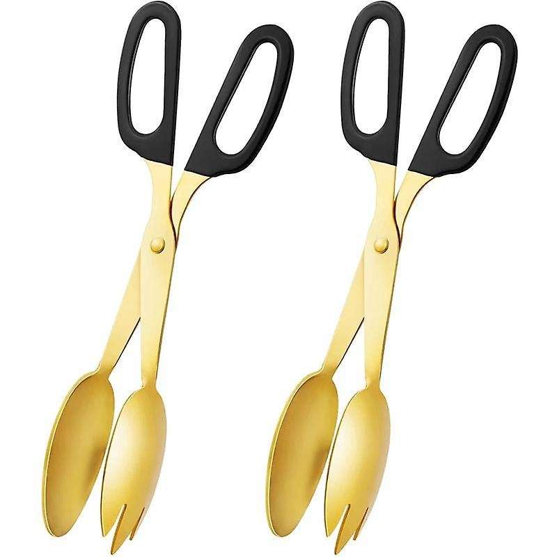 10 Inch Gold Serving Tongs Gold Serving Utensils Salad Tongs Buffet Tongs Non- & Stainless Steel