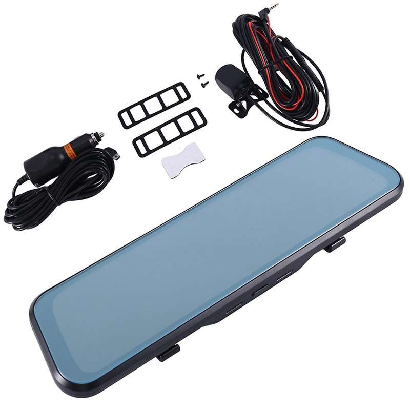10 Inch1080p Car Dvr Mirror Dash Cam Dual Lens Dashcam Full Hd Drive Recorder Stream Dash Car Camer