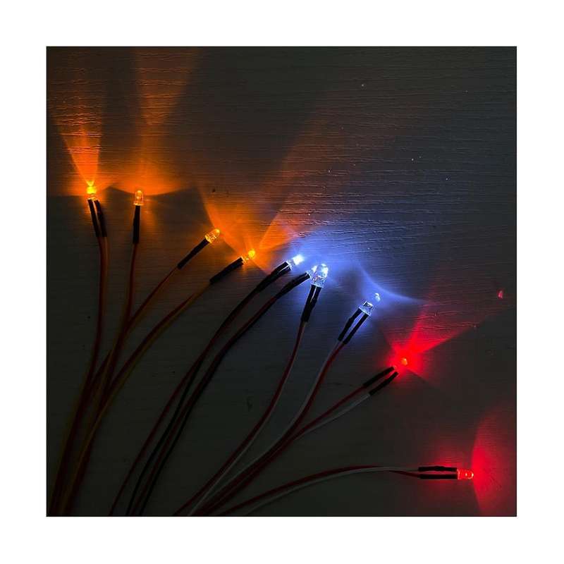 10 Led Light 2 Red 4 Yellow 4 White for D12 D42 1/10 Rc Car Upgrade Parts Decoration Accessories