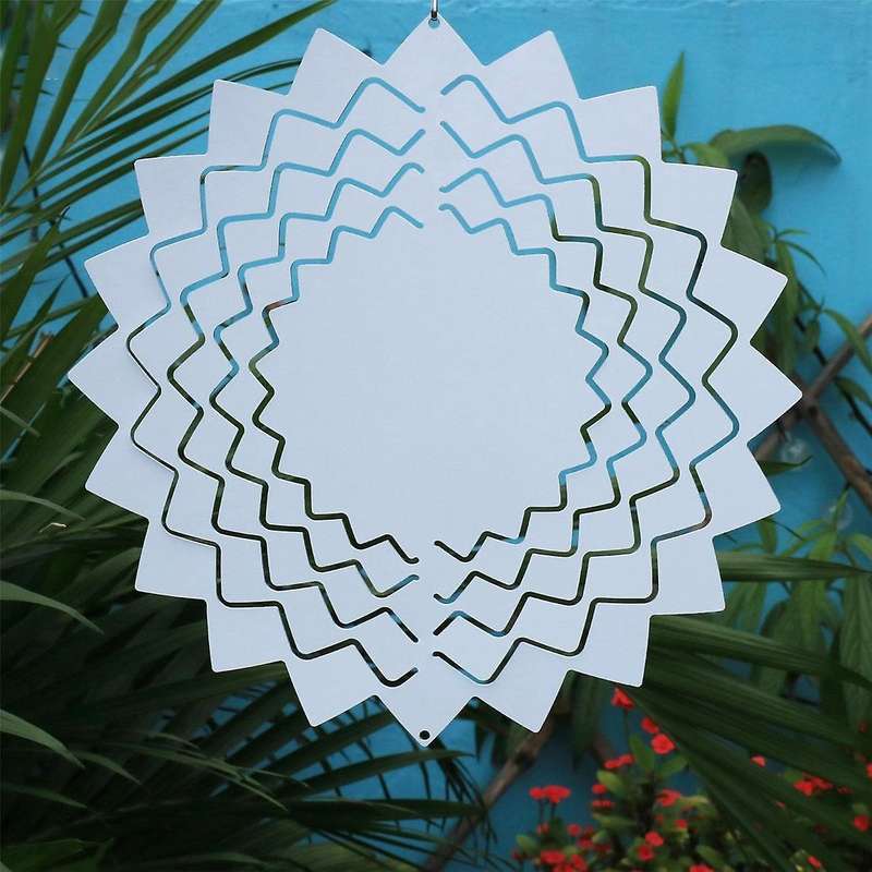 10 Inches Sublimation Wind Spinner Blanks, 3D DIY Wind Sculpture Hanging Decor for Window Indoor Ou