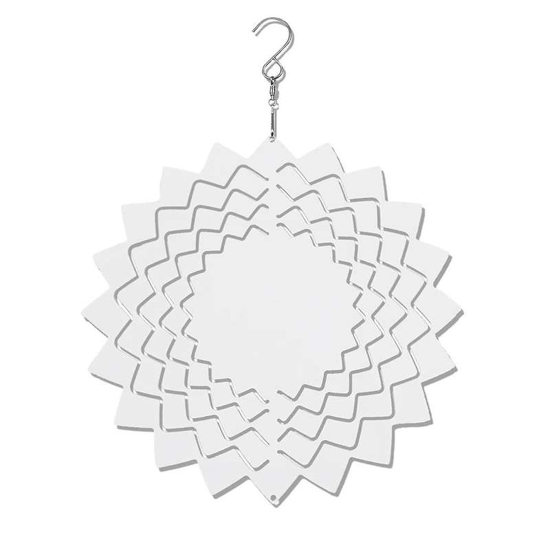 10 Inches Sublimation Wind Spinner Blanks, 3D DIY Wind Sculpture Hanging Decor for Window Indoor Ou