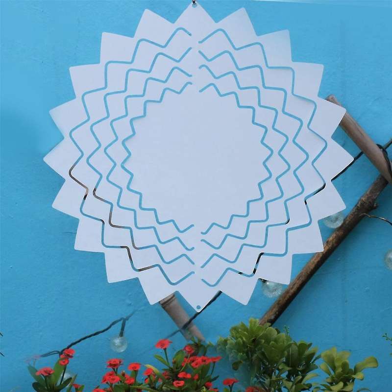 10 Inches Sublimation Wind Spinner Blanks, 3D DIY Wind Sculpture Hanging Decor for Window Indoor Ou
