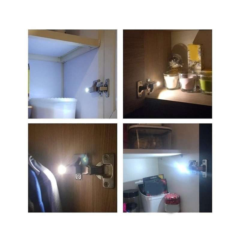 10 Led Inner Hinge Lamp Wardrobe Hinge Light Under Cabinet Light Cupboard Sensor Lights for Bedroom
